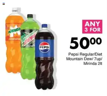 Save Pepsi Regular/Diet Mountain Dew/7up/ Mirinda offer