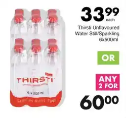 Save Thirsti Unflavoured Water Still/Sparkling offer