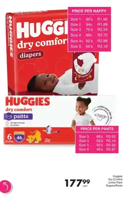 Save Huggies Dry Comfort Jumbo Pack Diapers/Pants offer