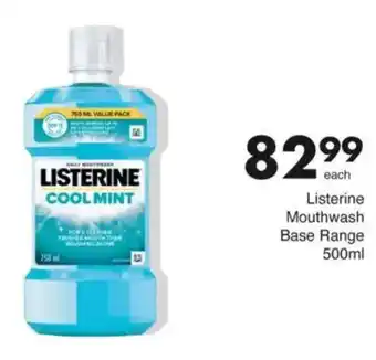 Save Listerine Mouthwash Base Range offer