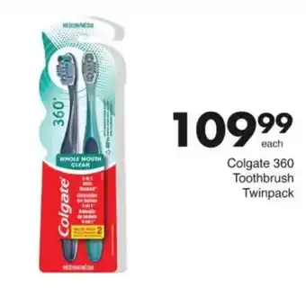 Save Colgate 360 Toothbrush Twinpack offer