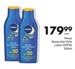 Save Nivea Sunscreen Kids Lotion SPF50 offer