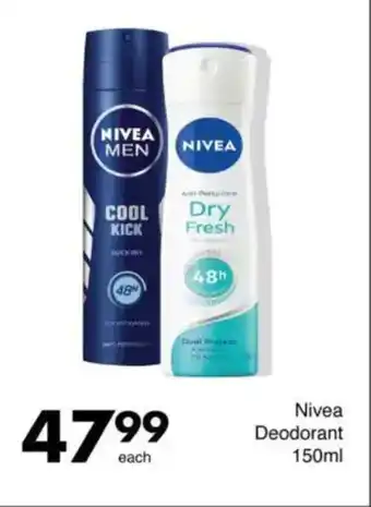 Save Nivea Deodorant offer