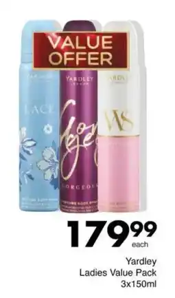 Save Yardley Ladies Value Pack offer