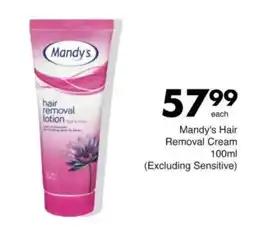 Save Mandy's Hair Removal Cream offer