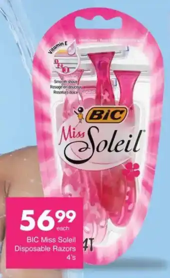 Save BIC Miss Soleil Disposable Razors offer