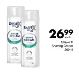 Save Shave X Shaving Cream offer