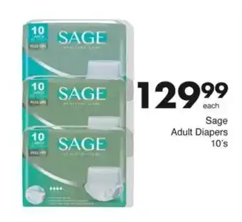 Save Sage Adult Diapers offer