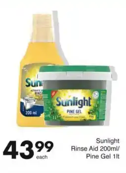 Save Sunlight Rinse Aid/ Pine Gel offer