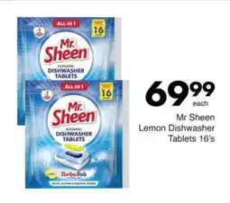 Save Mr Sheen Lemon Dishwasher Tablets offer