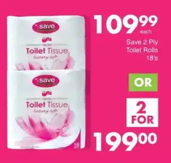 Save Save 2 Ply Toilet Rolls offer