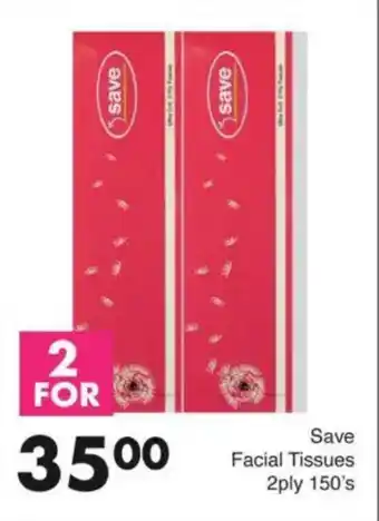 Save Save Facial Tissues 2ply offer