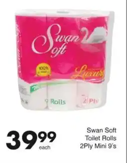 Save Swan Soft Toilet Rolls 2Ply Mini offer