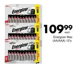 Save Energizer Max (AA/AAA) offer