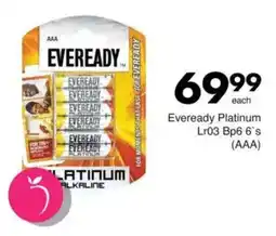 Save Eveready Platinum Lr03 Bp6 (AAA) offer