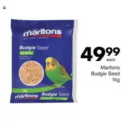 Save Marltons Budgie Seed offer