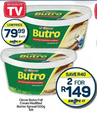 Pick n Pay Clover Butro Full Cream Modified Butter Spread offer