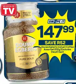 Pick n Pay Douwe Egberts Instant Coffee Assorted (Excludes Decaf] Each offer