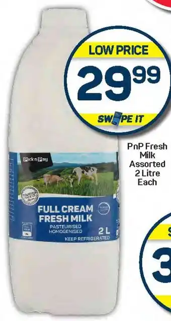 Pick n Pay PnP Fresh Milk Assorted offer