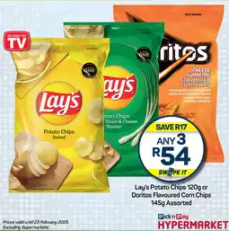 Pick n Pay Lay's Potato Chips or Doritos Flavoured Corn Chips offer