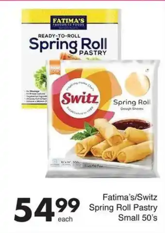 Save Fatima's/Switz Spring Roll Pastry Small offer