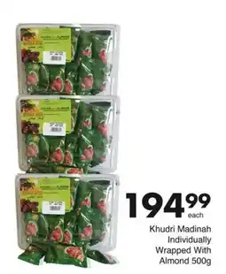 Save Khudri Madinah Individually Wrapped With Almond offer