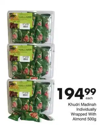 Save Khudri Madinah Individually Wrapped With Almond offer