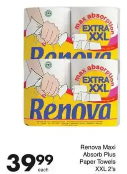 Save Renova Maxi Absorb Plus Paper Towels XXL offer