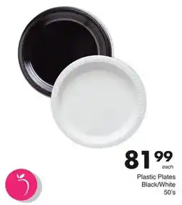 Save Plastic Plates Black/White offer