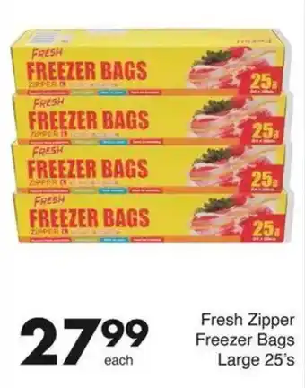 Save Fresh Zipper Freezer Bags Large offer