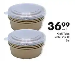 Save Kraft Tubs with Lids offer