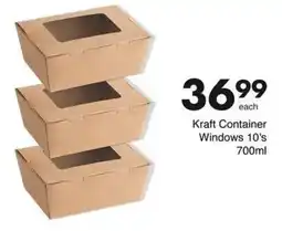 Save Kraft Container Windows offer