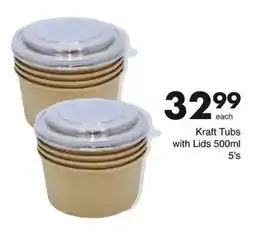 Save Kraft Tubs with Lids offer