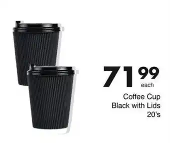 Save Coffee Cup Black with Lids offer