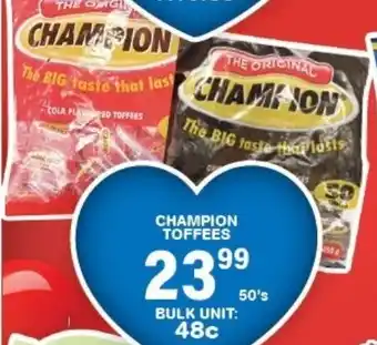 Giant Hyper Champion toffees offer