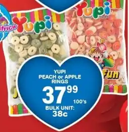 Giant Hyper Yupi peach or apple rings offer