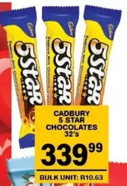 Giant Hyper Cadbury 5 star chocolates offer