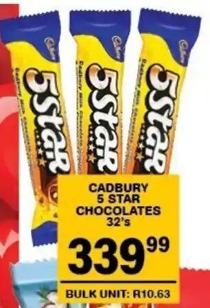 Giant Hyper Cadbury 5 star chocolates offer