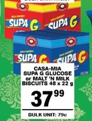 Giant Hyper Casa-mia supa g glucose or malt 'n milk biscuits offer