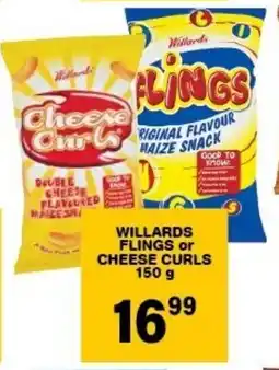 Giant Hyper Willards flings or cheese curls offer