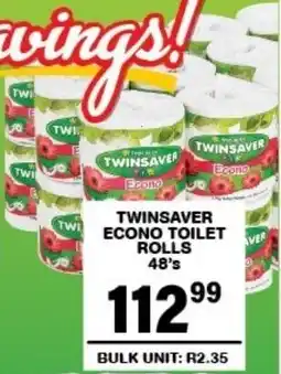 Giant Hyper Twinsaver econo toilet rolls offer