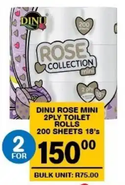 Giant Hyper Dinu rose mini 2ply toilet rolls offer