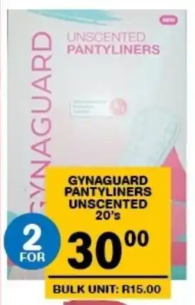 Giant Hyper Gynaguard pantyliners unscented offer