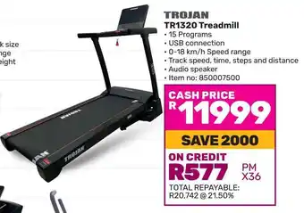 Game TROJAN TR1320 Treadmill offer