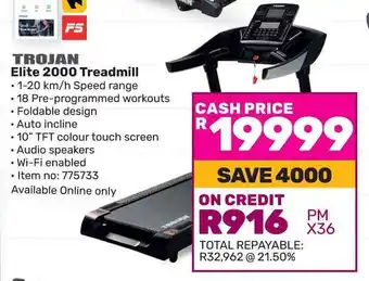 Game TROJAN Elite 2000 Treadmill offer