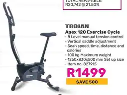 Game TROJAN Apex 120 Exercise Cycle offer