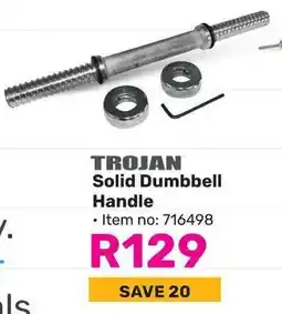 Game TROJAN Solid Dumbbell Handle offer