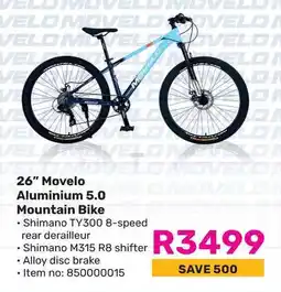 Game 26" Movelo Aluminium 5.0 Mountain Bike offer