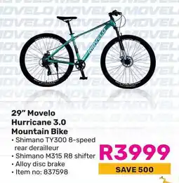 Game 29" Movelo Hurricane 3.0 Mountain Bike offer