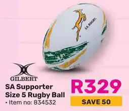 Game GILBERT SA Supporter Size 5 Rugby Ball offer